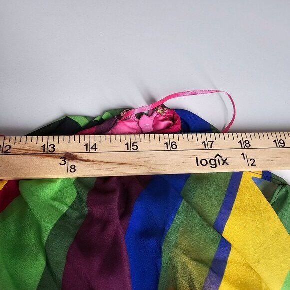 Amur Sevyn Halter Mini Dress Colorful Flowy Party Women's 12 - Picture 9 of 12